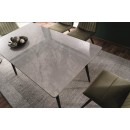 Стол обеденный SIGNAL IVY серый/черный 140/80